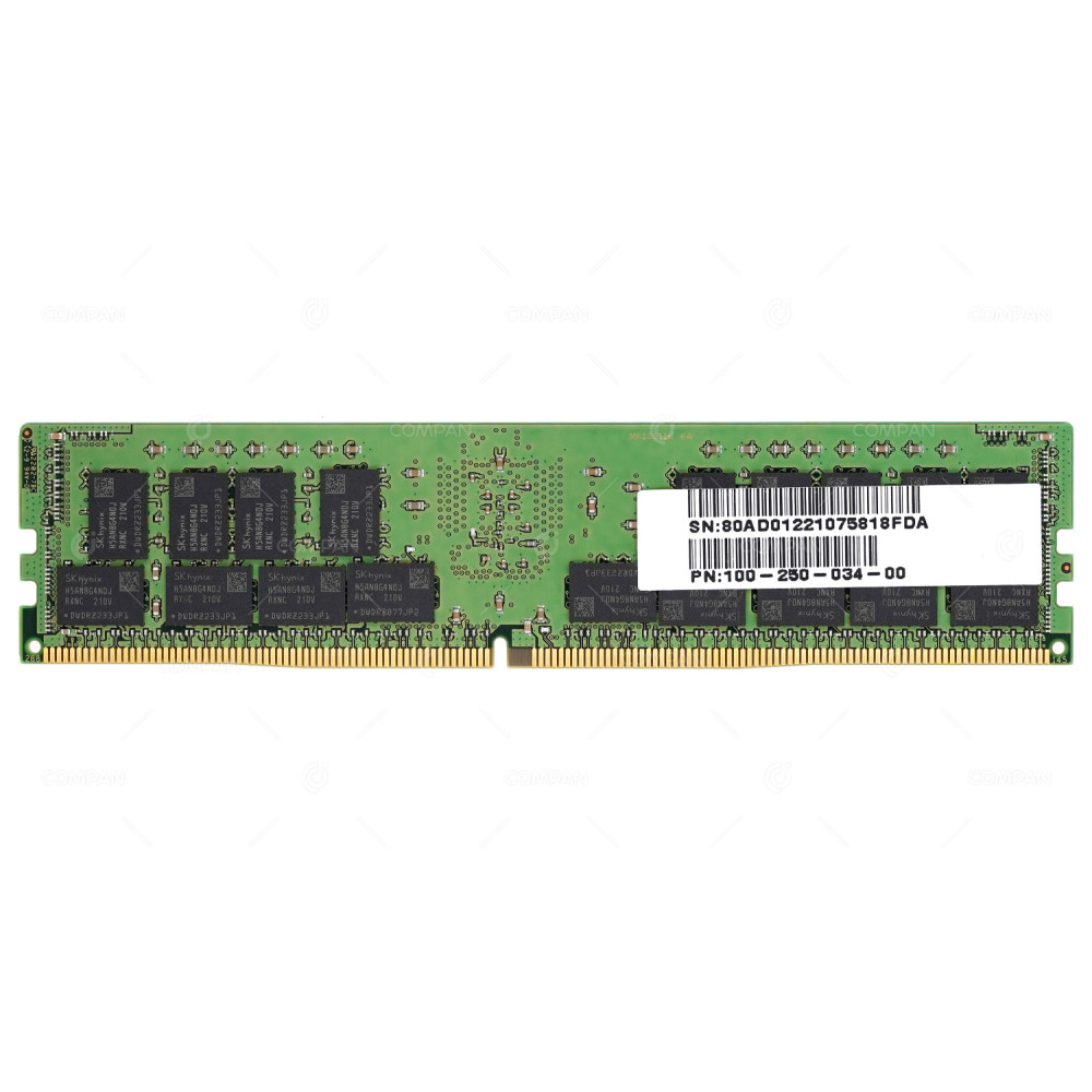 100-250-034-00 3200AA  EMC DDR4 32GB 2RX4 PC4-25600 3200MHZ RDIMM CL22